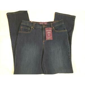 Gloria Vanderbilt Womens Denim Tapered Leg Classic Rise Stretch Jeans 4 Short